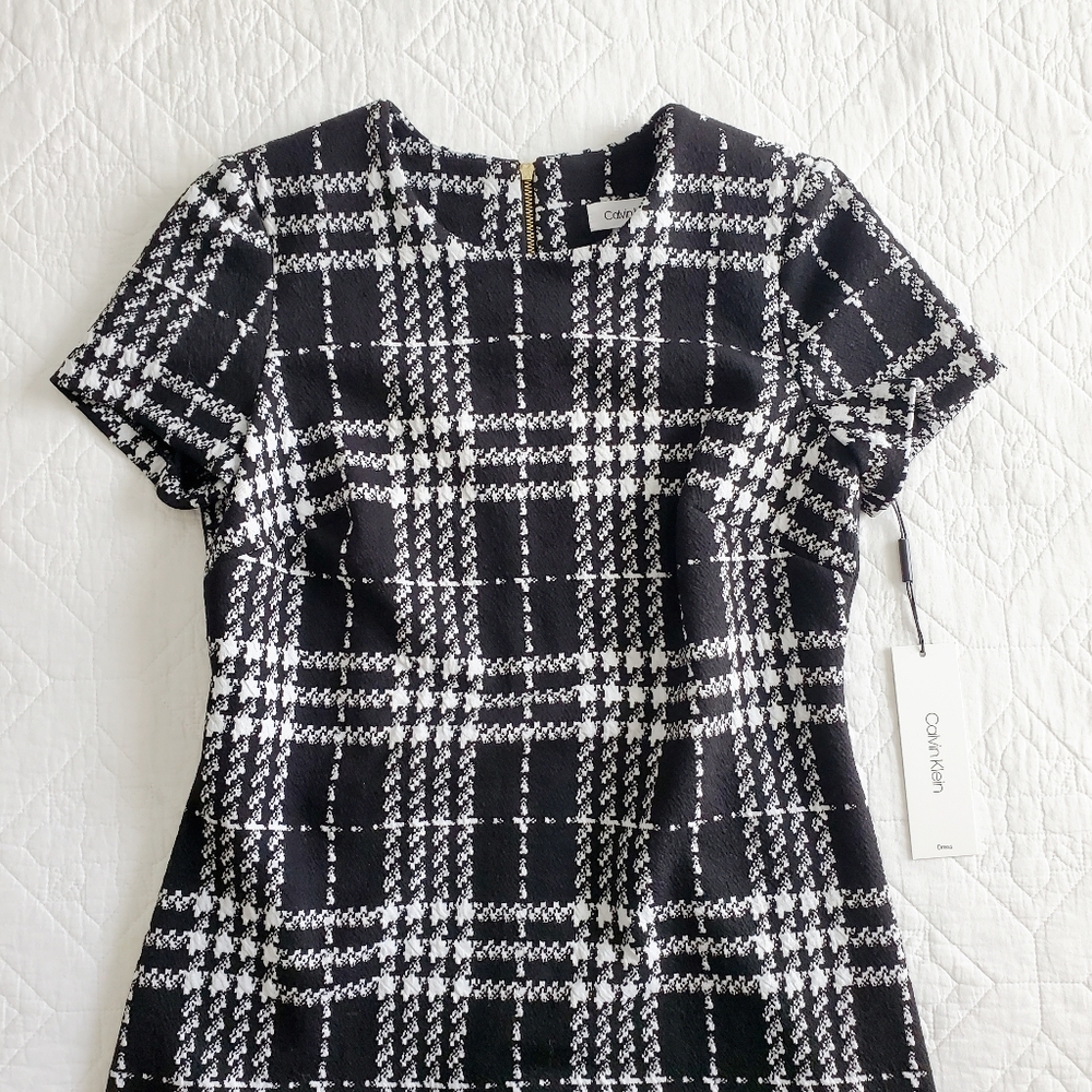 Calvin Klein Plaid Sheath Dress - Picture 4 of 9